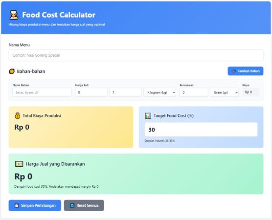 Food Cost Calculator