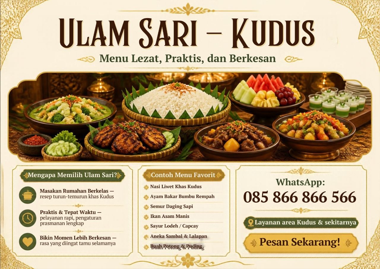 Hidangan prasmanan pernikahan Ulam Sari — sajian tradisional dengan tampilan modern